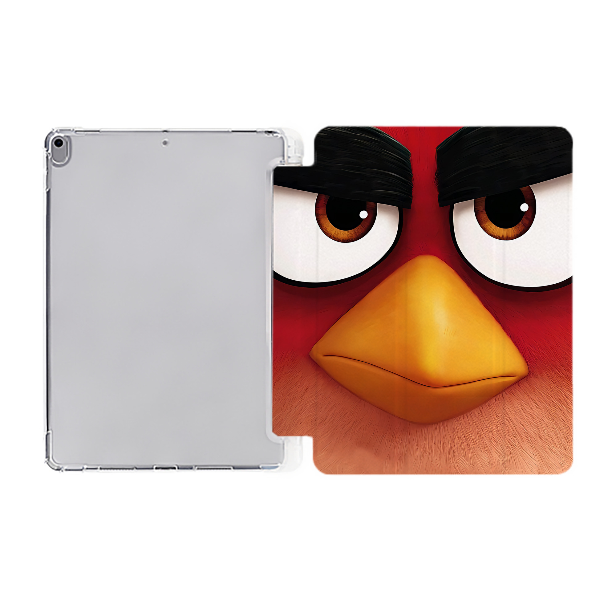 （画像用） Angry Birds アングリーバード IPad ケース ペン収納付き 三つ折りスタンド PUレザー×シリコン 対応機種9.5/10.5/10.9インチ